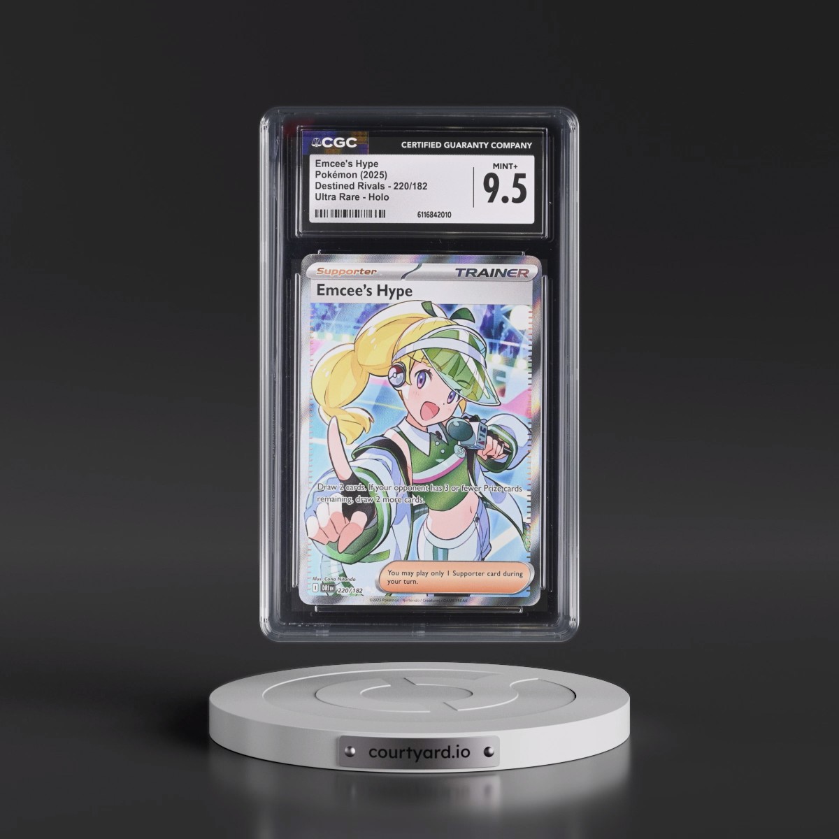 2025 Destined Rivals - DRI EN #220/182 Emcee's Hype - Ultra Rare Holo (CGC 9.5 MINT+)