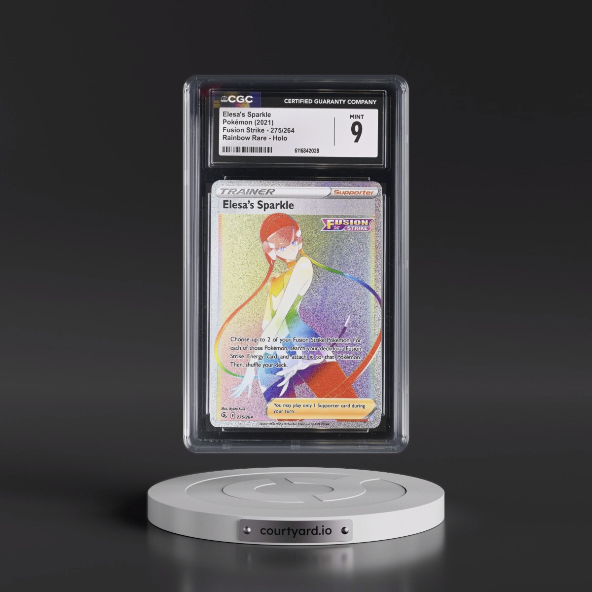 2019 Fusion Strike #275/264 Elesa's Sparkle - Rainbow Rare Holo (CGC 9 MINT)