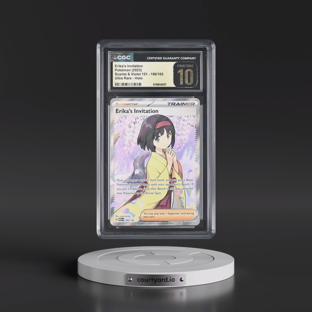 2023 Scarlet & Violet 151 - MEW EN #196/165 Erika's Invitation - Ultra Rare Holo (CGC 10 PRISTINE)