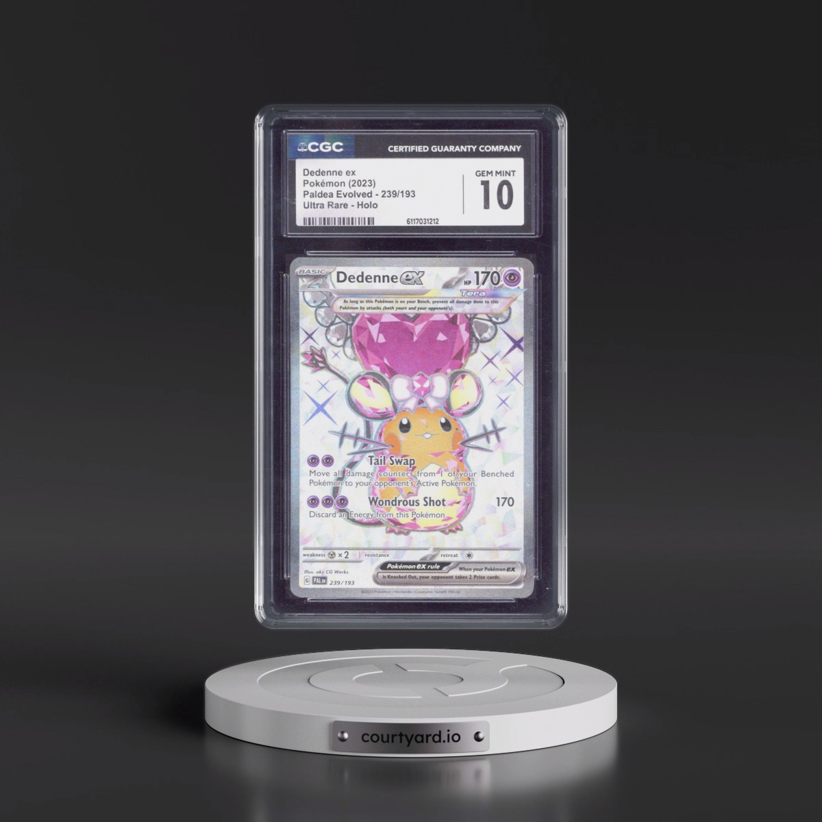 2023 Paldea Evolved - PAL EN #239/193 Dedenne ex - Ultra Rare Holo (CGC 10 GEM MINT)