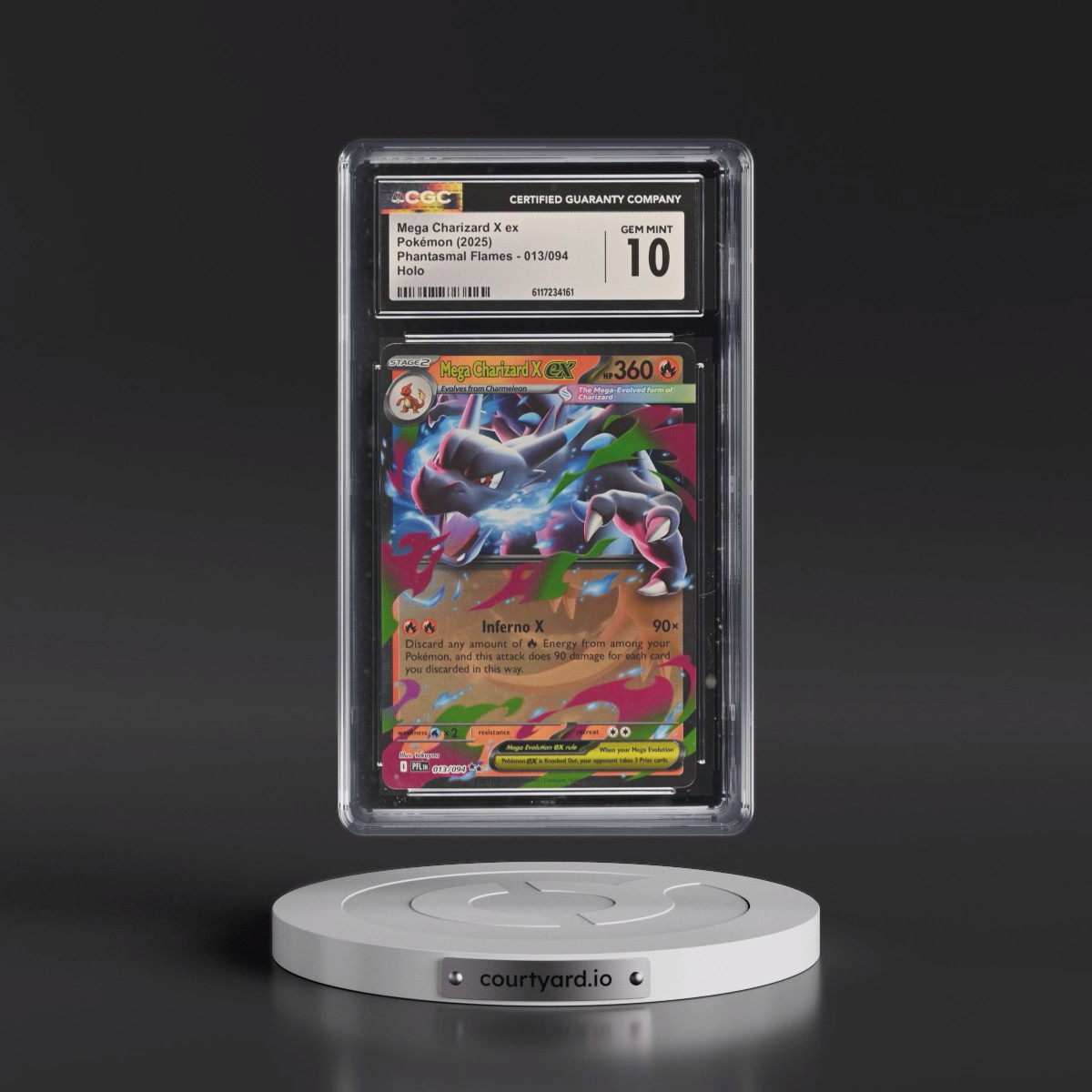 2025 Phantasmal Flames - PFL EN #013/094 Mega Charizard X ex - Holo (CGC 10 GEM MINT)