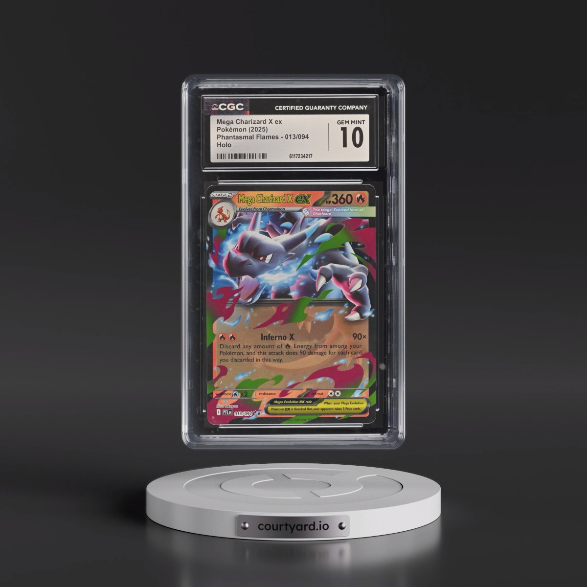 2025 Phantasmal Flames - PFL EN #013/094 Mega Charizard X ex - Holo (CGC 10 GEM MINT)
