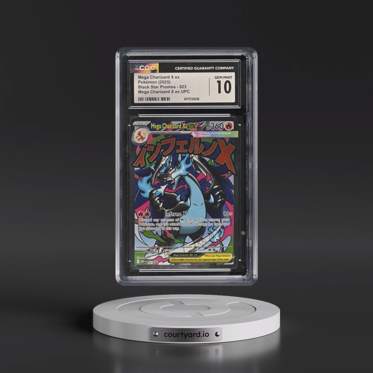 2025 Black Star Promos - Mega Evolution MEP EN #023 Mega Charizard X ex - Mega Charizard X ex Ultra Premium Collection (Holo) (CGC 10 GEM MINT)