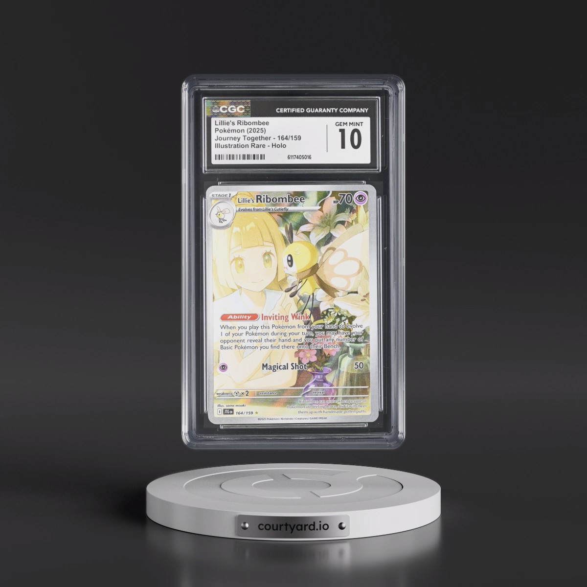 2024 Journey Together - JTG EN #164/159 Lillie's Ribombee - Illustration Rare Holo (CGC 10 GEM MINT)