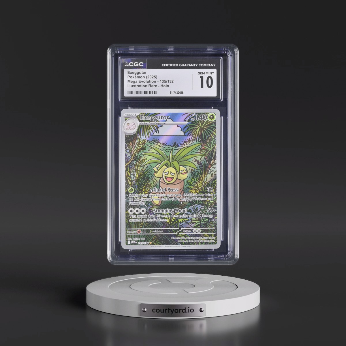 2025 Mega Evolution - MEG EN #135/132 Exeggutor - Illustration Rare Holo (CGC 10 GEM MINT)