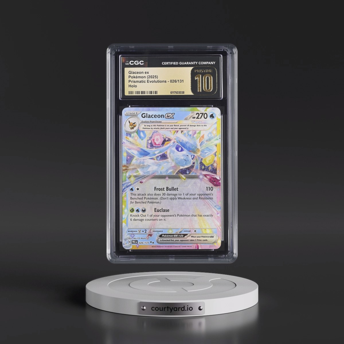 2024 Prismatic Evolutions - PRE EN #026/131 Glaceon ex - Holo (CGC 10 PRISTINE)