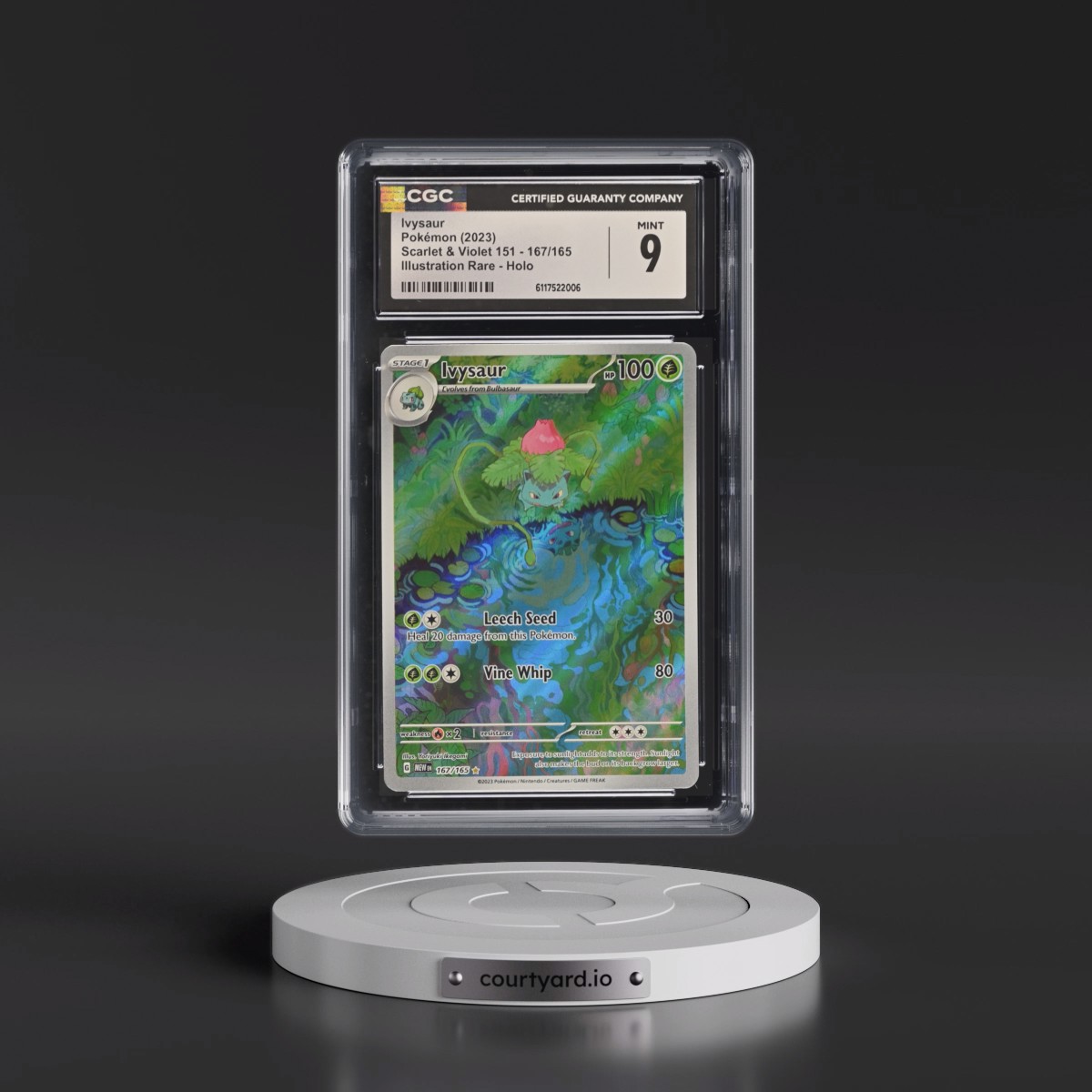 2023 Scarlet & Violet 151 - MEW EN Ivysaur - Illustration Rare Holo #167/165 CGC 9