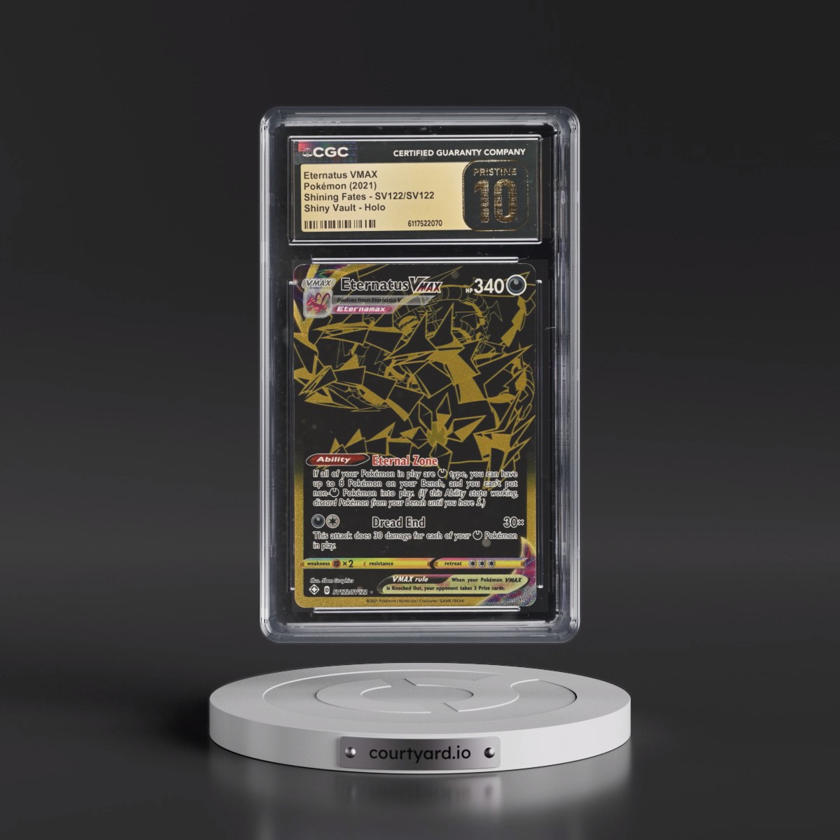 2021 Shining Fates #SV122/SV122 Eternatus VMAX - Shiny Vault Holo (CGC 10 PRISTINE)