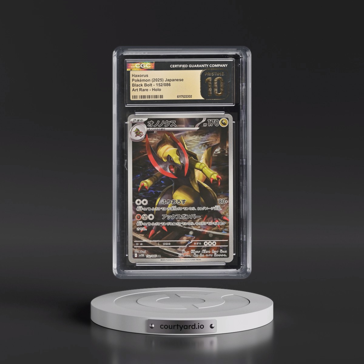 2025 Black Bolt - sv11B #152/086 Haxorus - Art Rare Holo (CGC 10 PRISTINE)