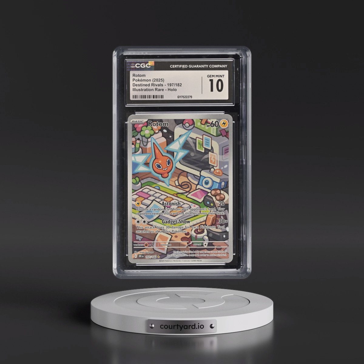 2025 Destined Rivals - DRI EN #197/182 Rotom - Illustration Rare Holo (CGC 10 GEM MINT)