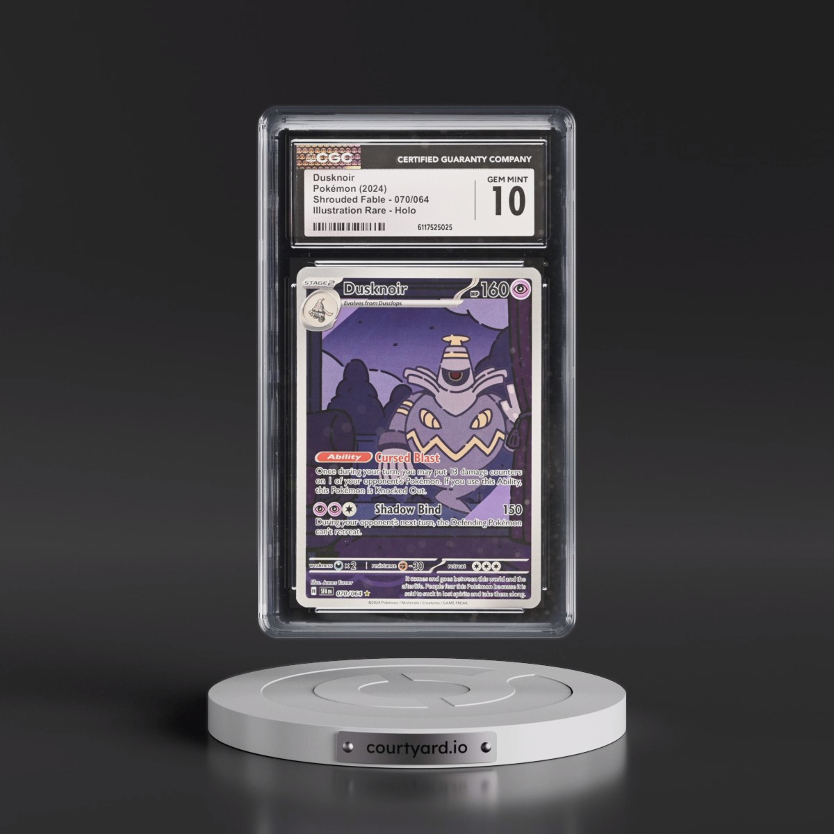 2023 Shrouded Fable - SFA EN #070/064 Dusknoir - Illustration Rare Holo (CGC 10 GEM MINT)