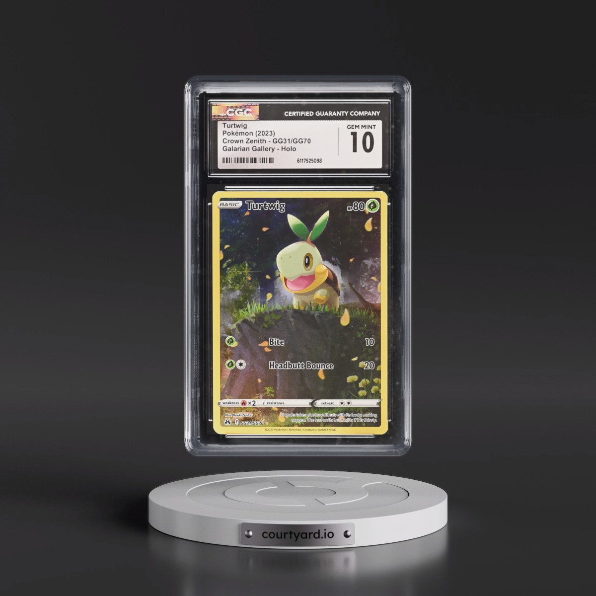 2023 Crown Zenith #GG31/GG70 Turtwig - Galarian Gallery Holo (CGC 10 GEM MINT)