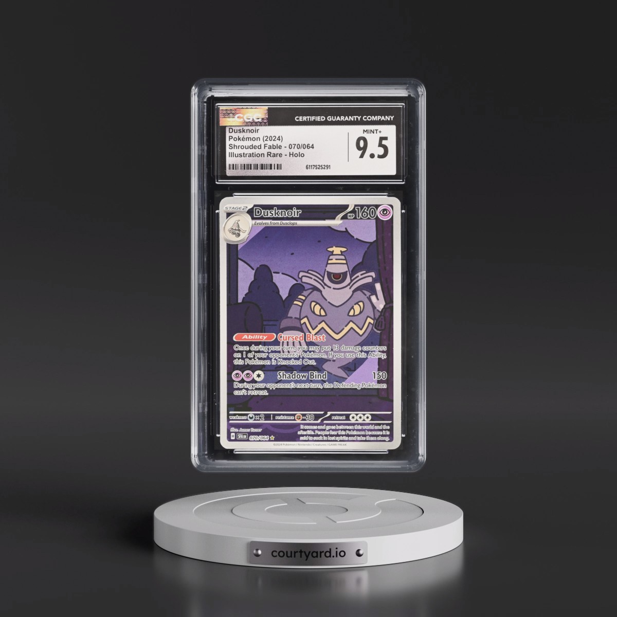 2023 Shrouded Fable - SFA EN #070/064 Dusknoir - Illustration Rare Holo (CGC 9.5 MINT+)