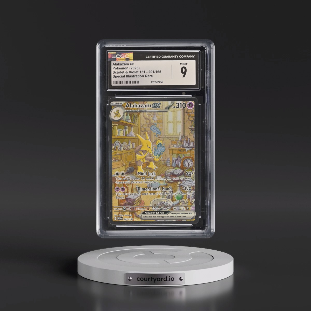 2023 Scarlet & Violet 151 - MEW EN #201/165 Alakazam ex - Special Illustration Rare (Holo) (CGC 9 MINT)
