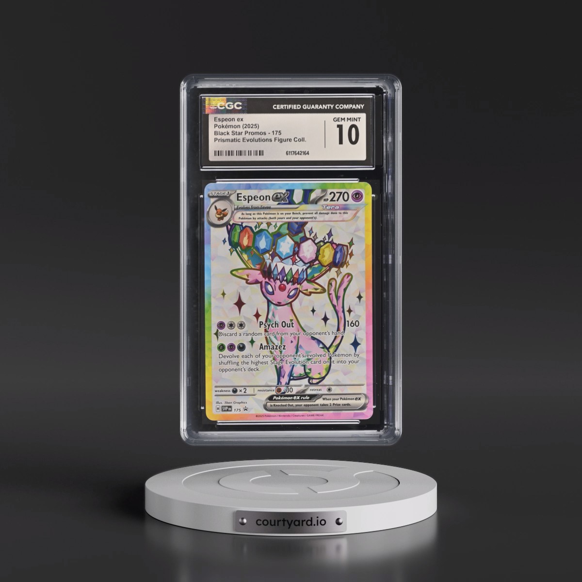 2023 Black Star Promos - Scarlet & Violet SVP EN #175 Espeon ex - Prismatic Evolutions Premium Figure Collection (Holo) (CGC 10 GEM MINT)
