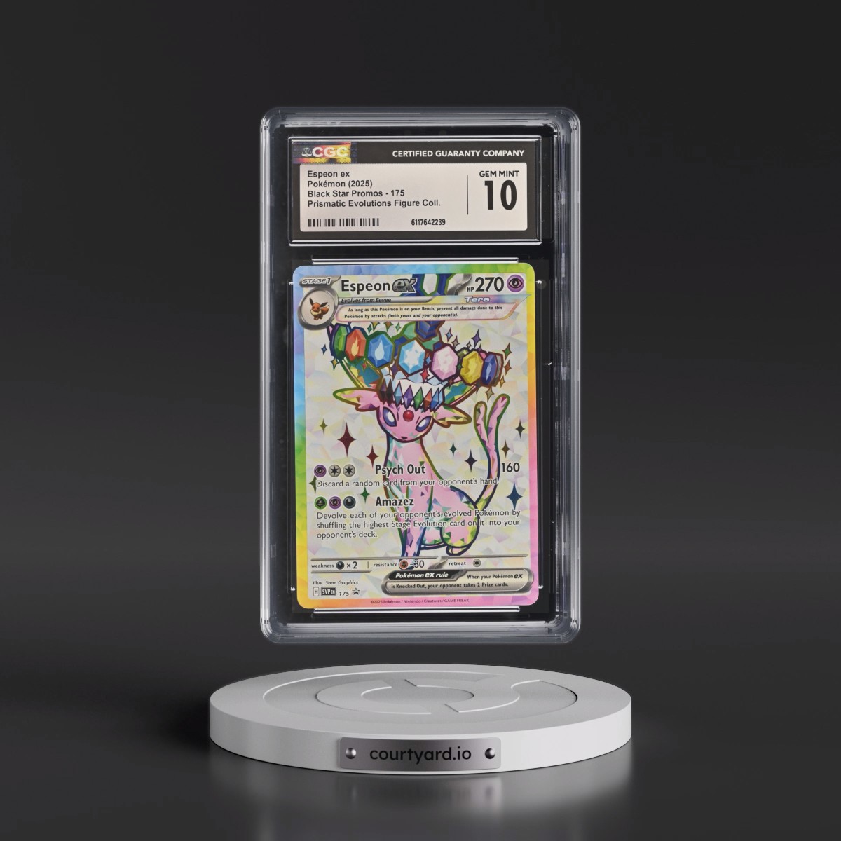 2023 Black Star Promos - Scarlet & Violet SVP EN #175 Espeon ex - Prismatic Evolutions Premium Figure Collection (Holo) (CGC 10 GEM MINT)