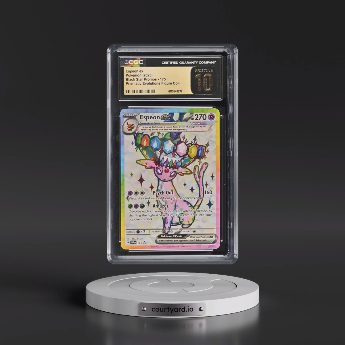 2023 Black Star Promos - Scarlet & Violet SVP EN #175 Espeon ex - Prismatic Evolutions Premium Figure Collection (Holo) (CGC 10 PRISTINE)