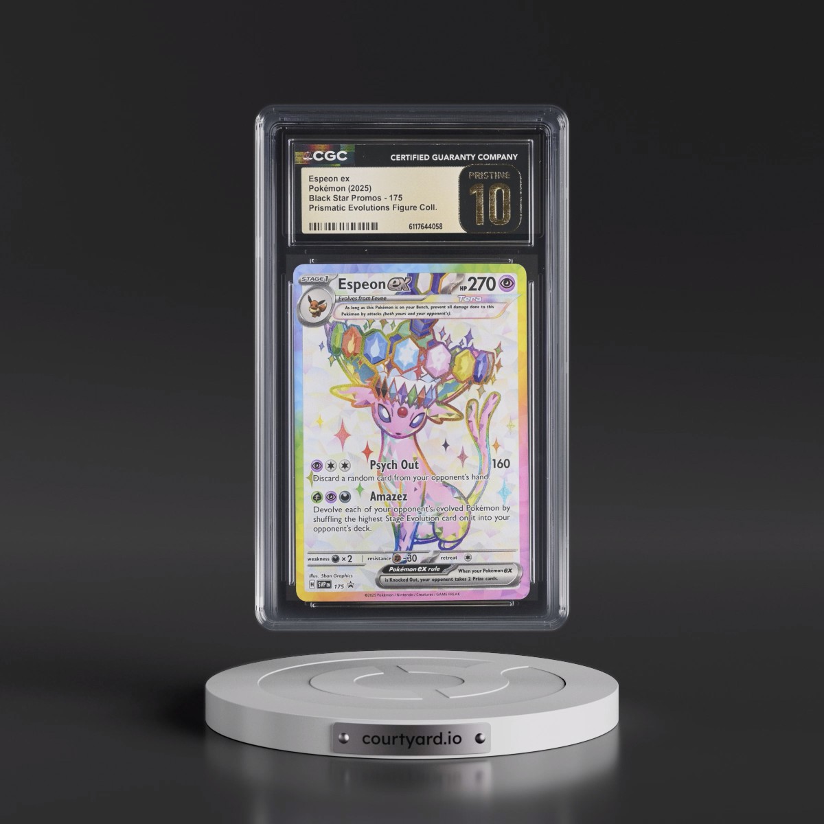 2023 Black Star Promos - Scarlet & Violet SVP EN #175 Espeon ex - Prismatic Evolutions Premium Figure Collection (Holo) (CGC 10 PRISTINE)