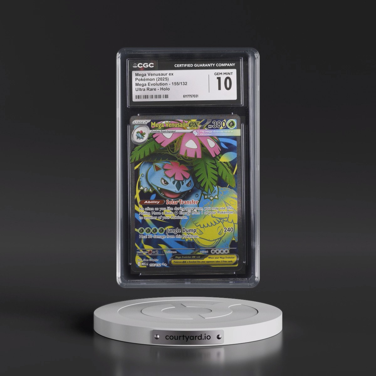 2025 Mega Evolution - MEG EN #155/132 Mega Venusaur ex - Ultra Rare Holo (CGC 10 GEM MINT)