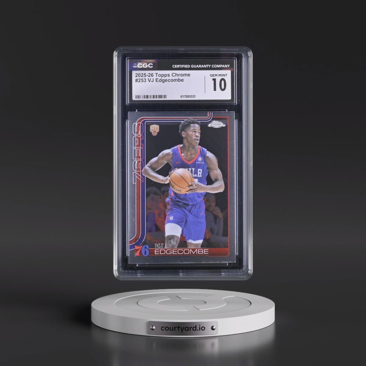 2025 Topps Chrome #253 VJ Edgecombe (CGC 10 GEM MINT)