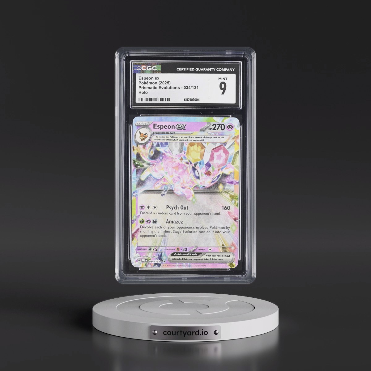 2024 Prismatic Evolutions - PRE EN #034/131 Espeon ex - Holo (CGC 9 MINT)