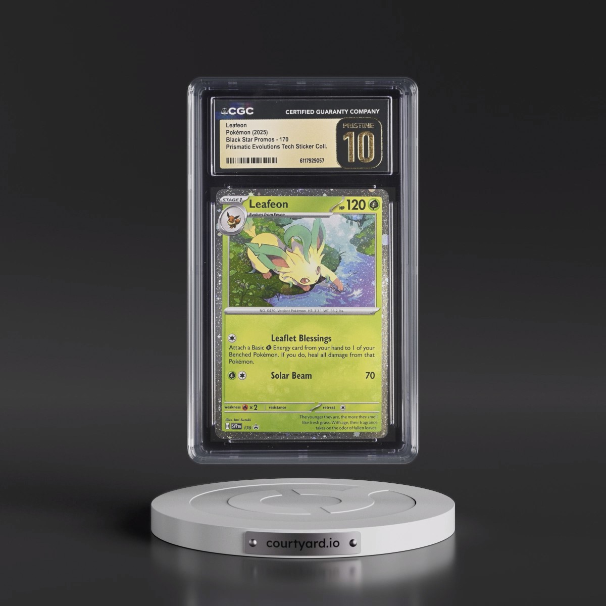 2023 Black Star Promos - Scarlet & Violet SVP EN #170 Leafeon - Prismatic Evolutions Tech Sticker Collection (Cosmos Holo) (CGC 10 PRISTINE)