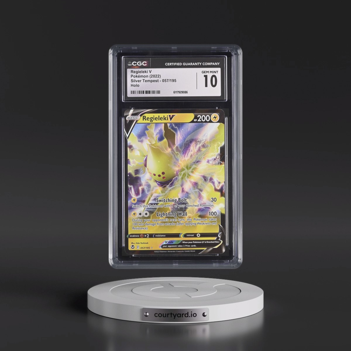 2022 Silver Tempest #057/195 Regieleki V - Holo (CGC 10 GEM MINT)