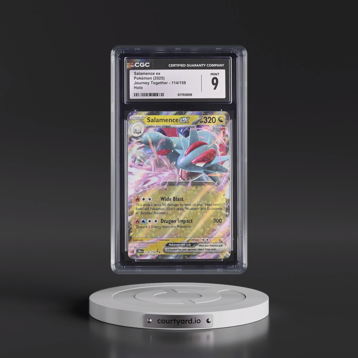 2024 Journey Together - JTG EN #114/159 Salamence ex - Holo (CGC 9 MINT)