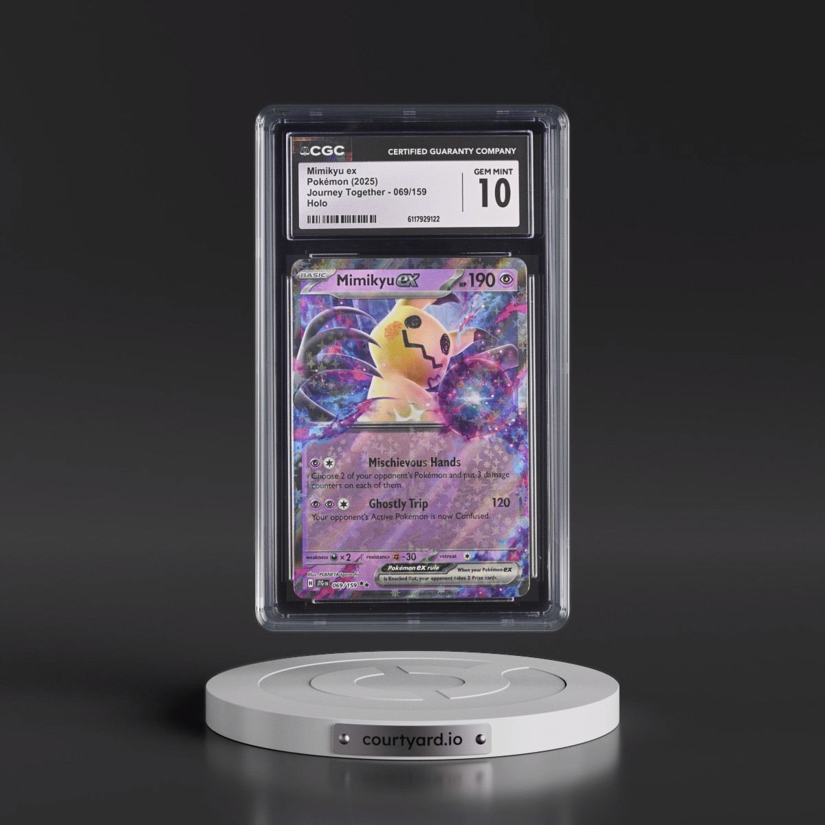 2024 Journey Together - JTG EN #069/159 Mimikyu ex - Holo (CGC 10 GEM MINT)