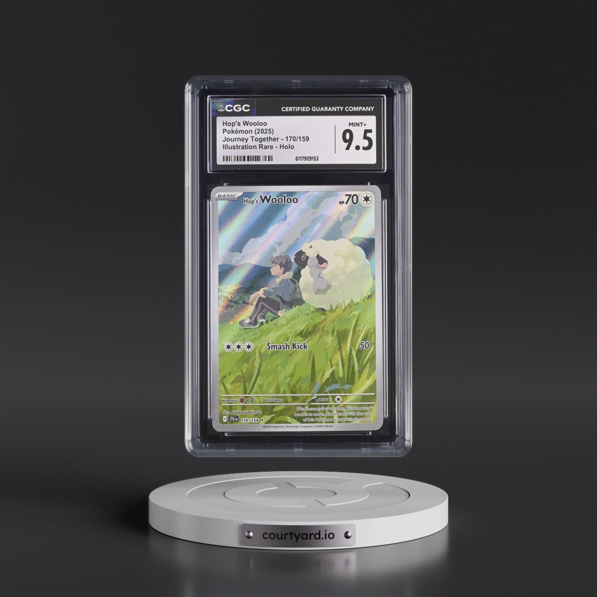 2024 Journey Together - JTG EN #170/159 Hop's Wooloo - Illustration Rare Holo (CGC 9.5 MINT+)
