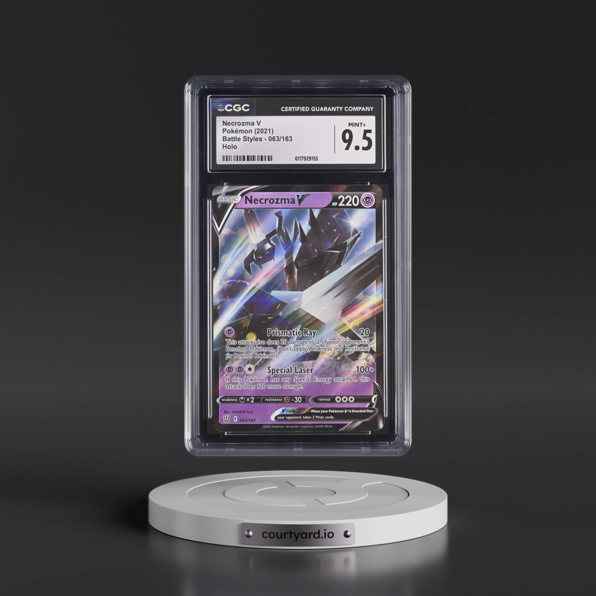 2021 Battle Styles #063/163 Necrozma V - Holo (CGC 9.5 MINT+)