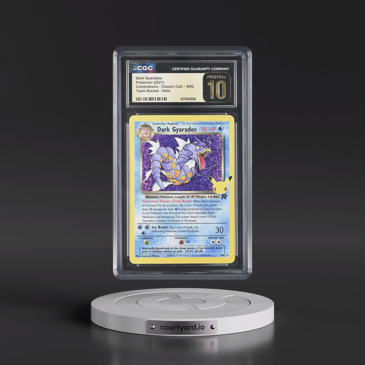 2021 Celebrations - Classic Collection #8/82 Dark Gyarados - Team Rocket Holo (CGC 10 PRISTINE)
