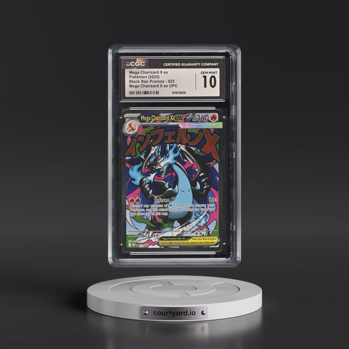 2025 Black Star Promos - Mega Evolution MEP EN #023 Mega Charizard X ex - Mega Charizard X ex Ultra Premium Collection (Holo) (CGC 10 GEM MINT)