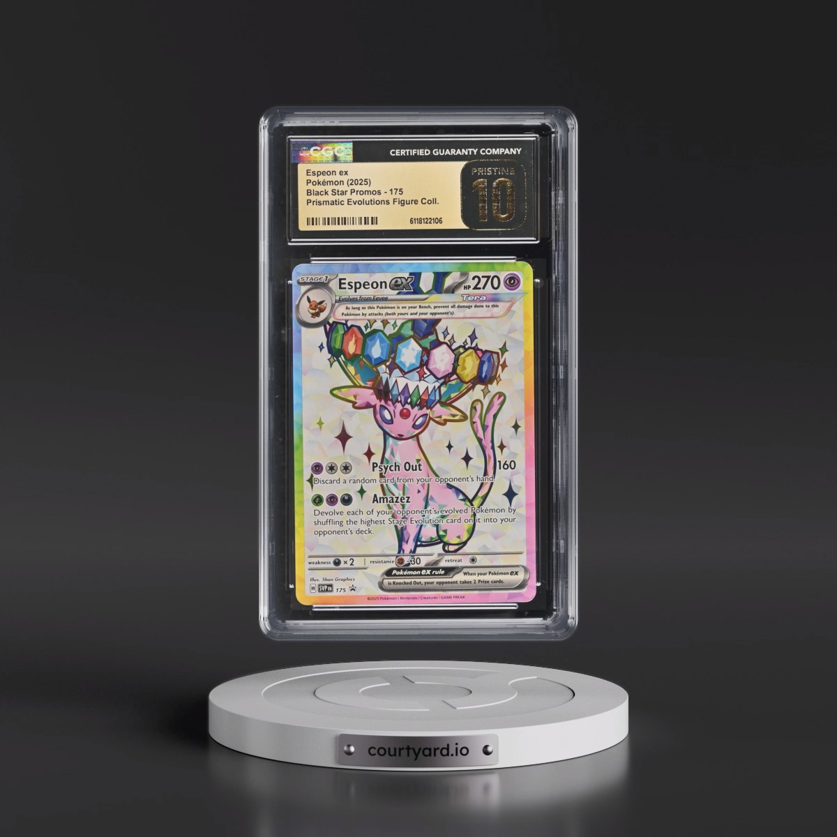 2023 Black Star Promos - Scarlet & Violet SVP EN #175 Espeon ex - Prismatic Evolutions Premium Figure Collection (Holo) (CGC 10 PRISTINE)