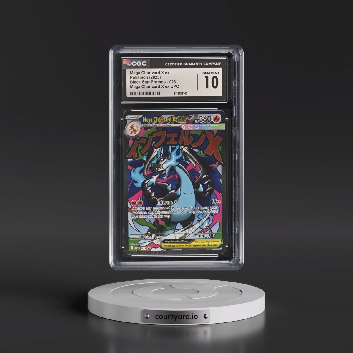 2025 Black Star Promos - Mega Evolution MEP EN #023 Mega Charizard X ex - Mega Charizard X ex Ultra Premium Collection (Holo) (CGC 10 GEM MINT)