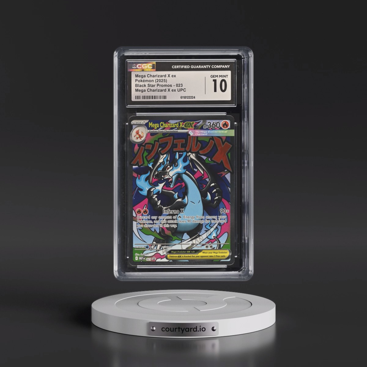 2025 Black Star Promos - Mega Evolution MEP EN #023 Mega Charizard X ex - Mega Charizard X ex Ultra Premium Collection (Holo) (CGC 10 GEM MINT)