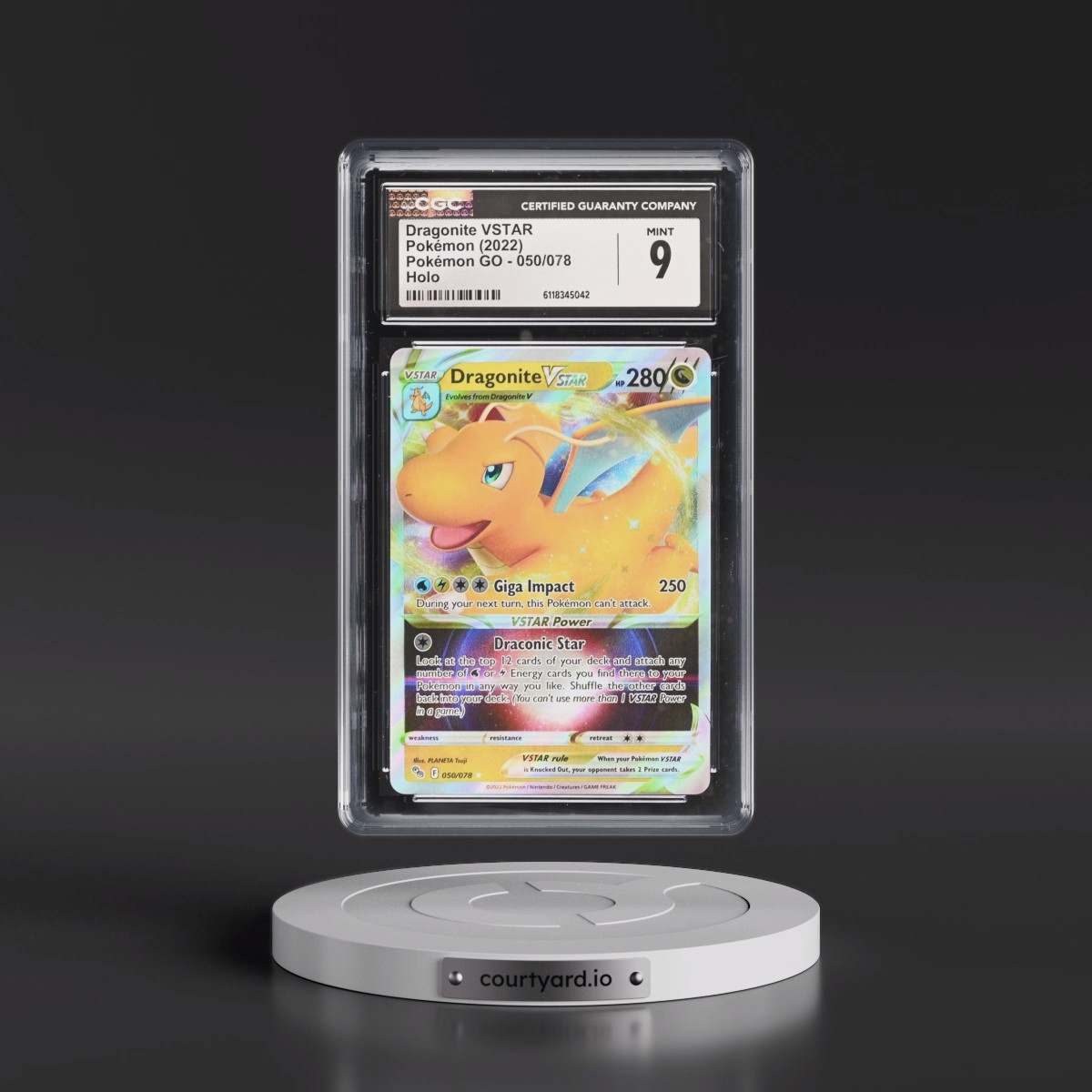 2022 Pokémon GO #050/078 Dragonite VSTAR - Holo (CGC 9 MINT)