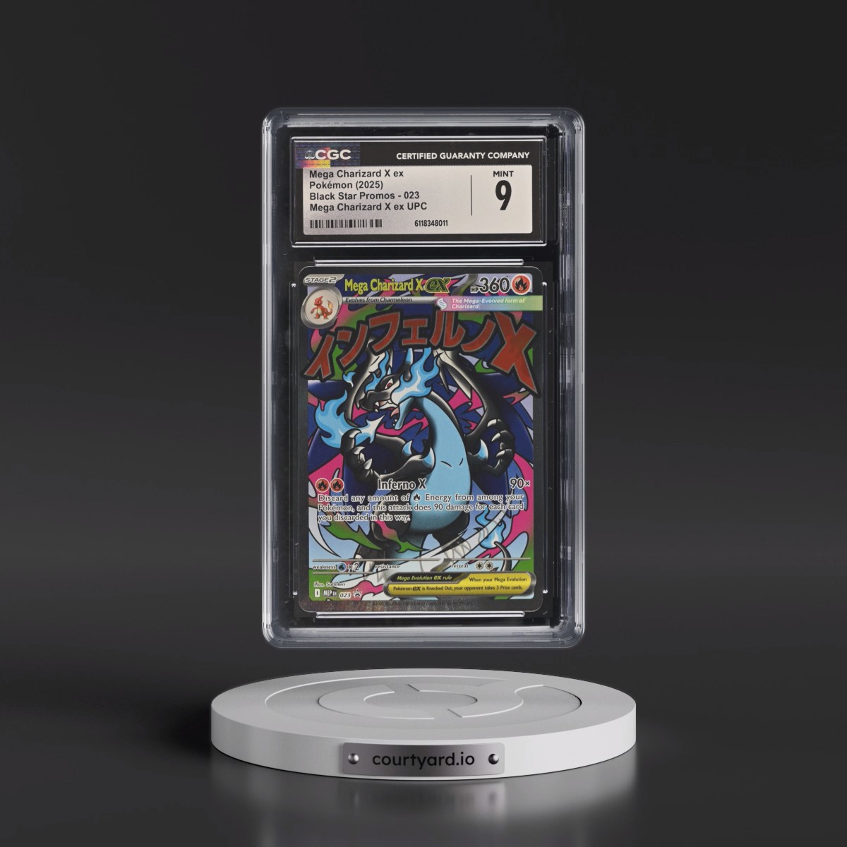 2025 Black Star Promos - Mega Evolution MEP EN #023 Mega Charizard X ex - Mega Charizard X ex Ultra Premium Collection (Holo) (CGC 9 MINT)