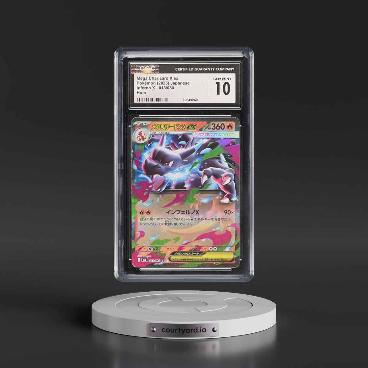 2025 Inferno X - M2 #013/080 Mega Charizard X ex - Holo (CGC 10 GEM MINT)