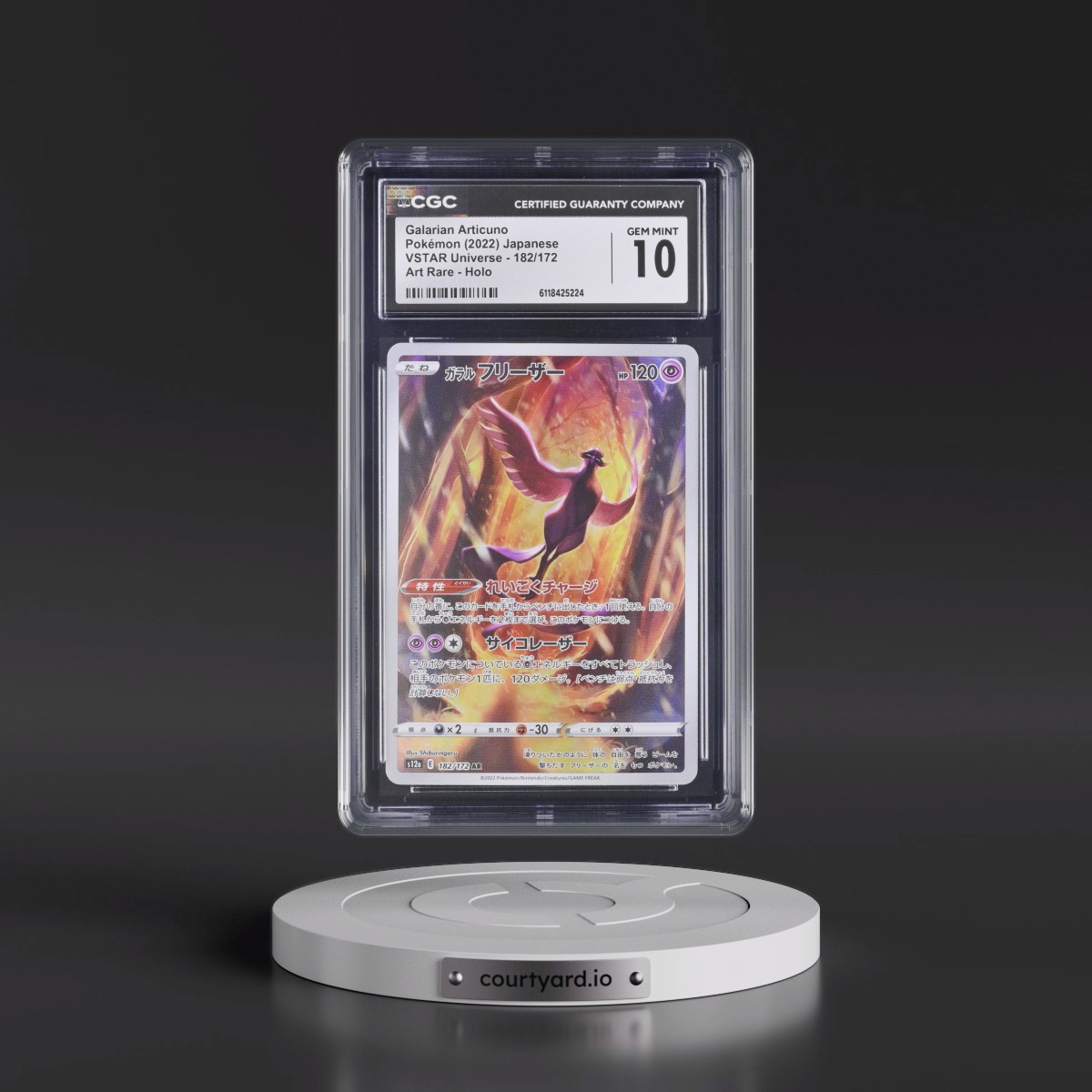 2022 VSTAR Universe #182/172 Galarian Articuno - Art Rare Holo (CGC 10 GEM MINT)