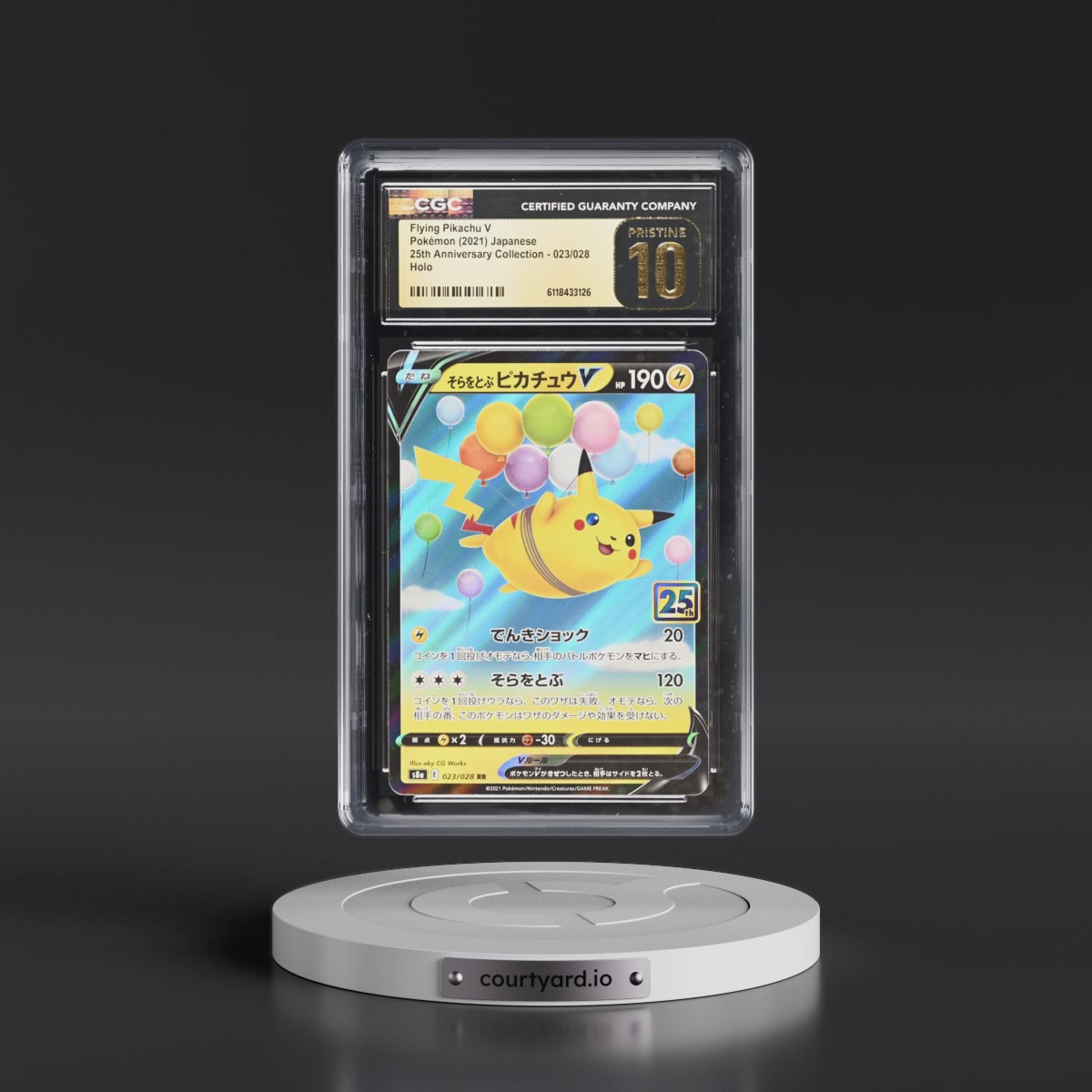 2021 25th Anniversary Collection #023/028 Flying Pikachu V - Holo (CGC 10 PRISTINE)