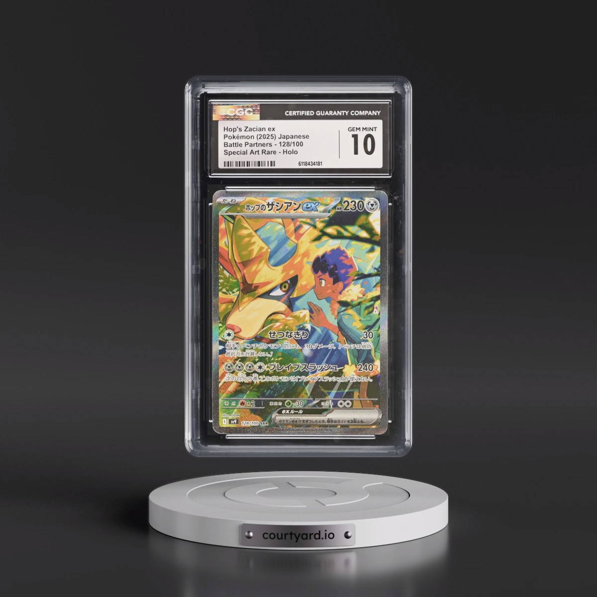 2025 Battle Partners - sv9 #128/100 Hop's Zacian ex - Special Art Rare Holo (CGC 10 GEM MINT)