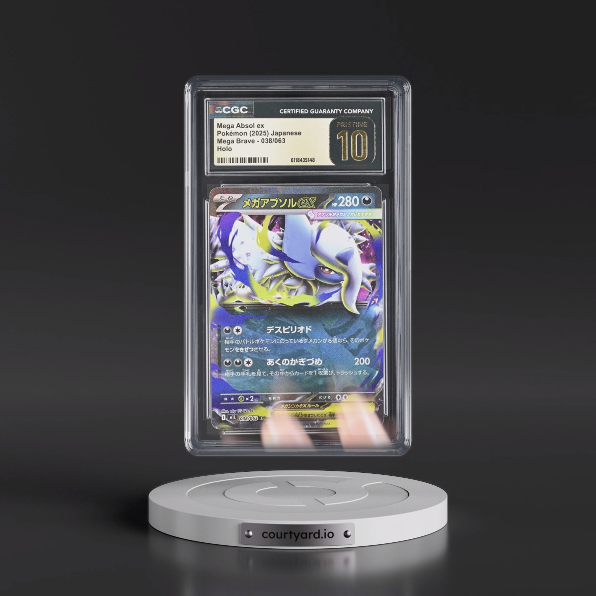 2025 Mega Brave - M1L #038/063 Mega Absol ex - Holo (CGC 10 PRISTINE)