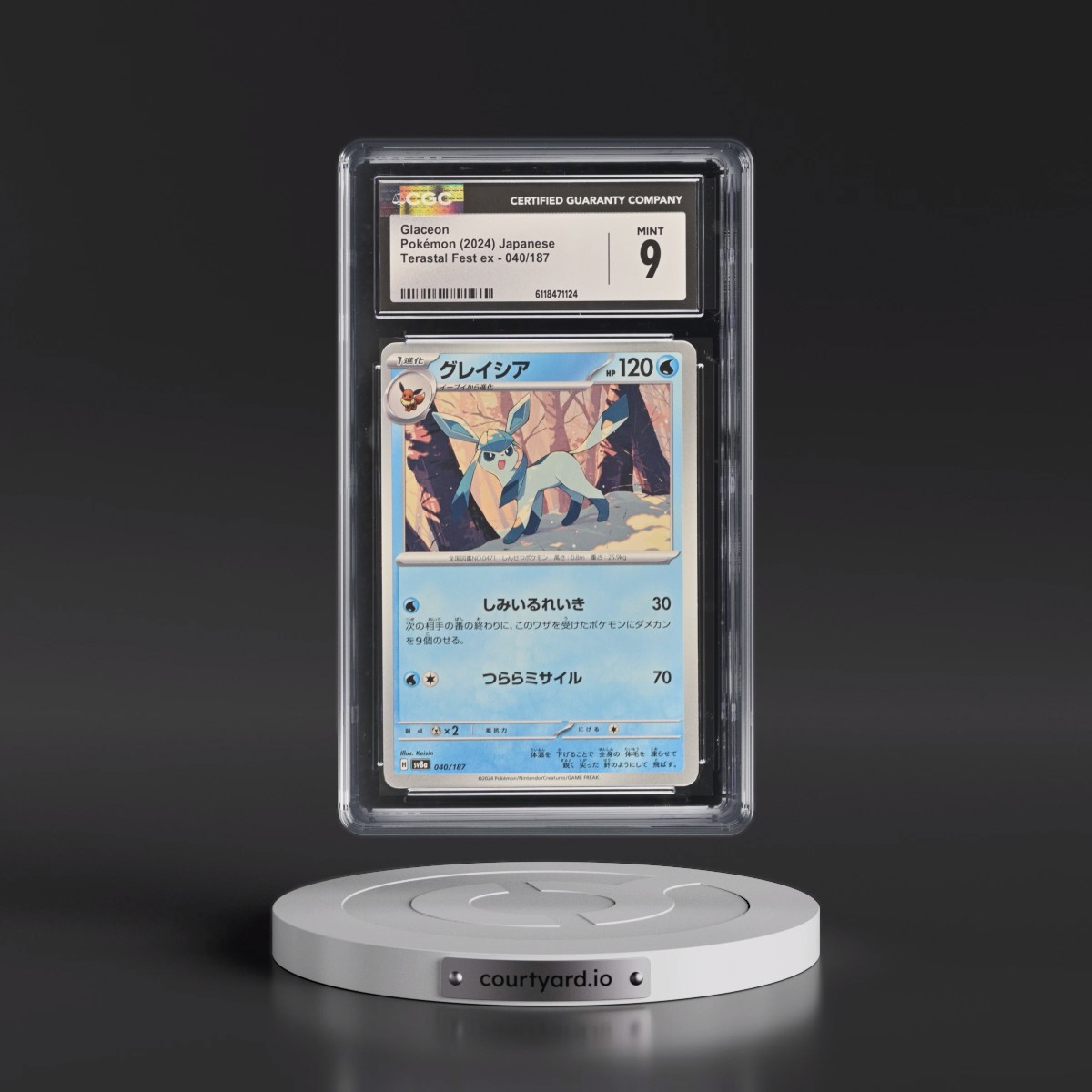 2024 High Class Pack: Terastal Fest ex - sv8a #040/187 Glaceon (CGC 9 MINT)
