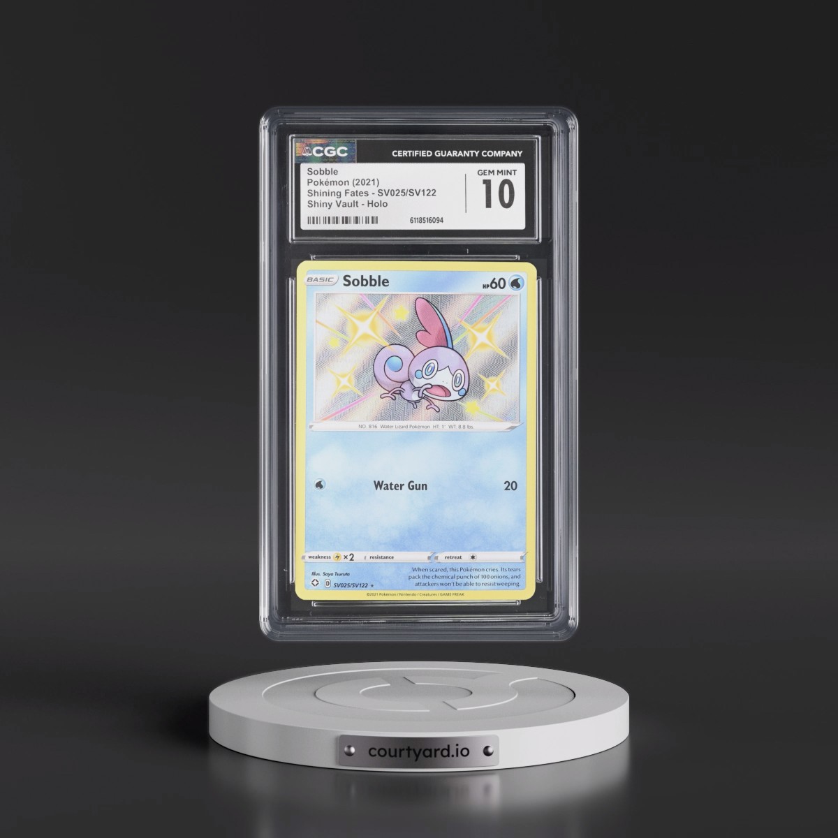 2021 Shining Fates Sobble - Shiny Vault Holo #SV025/SV122 CGC 10
