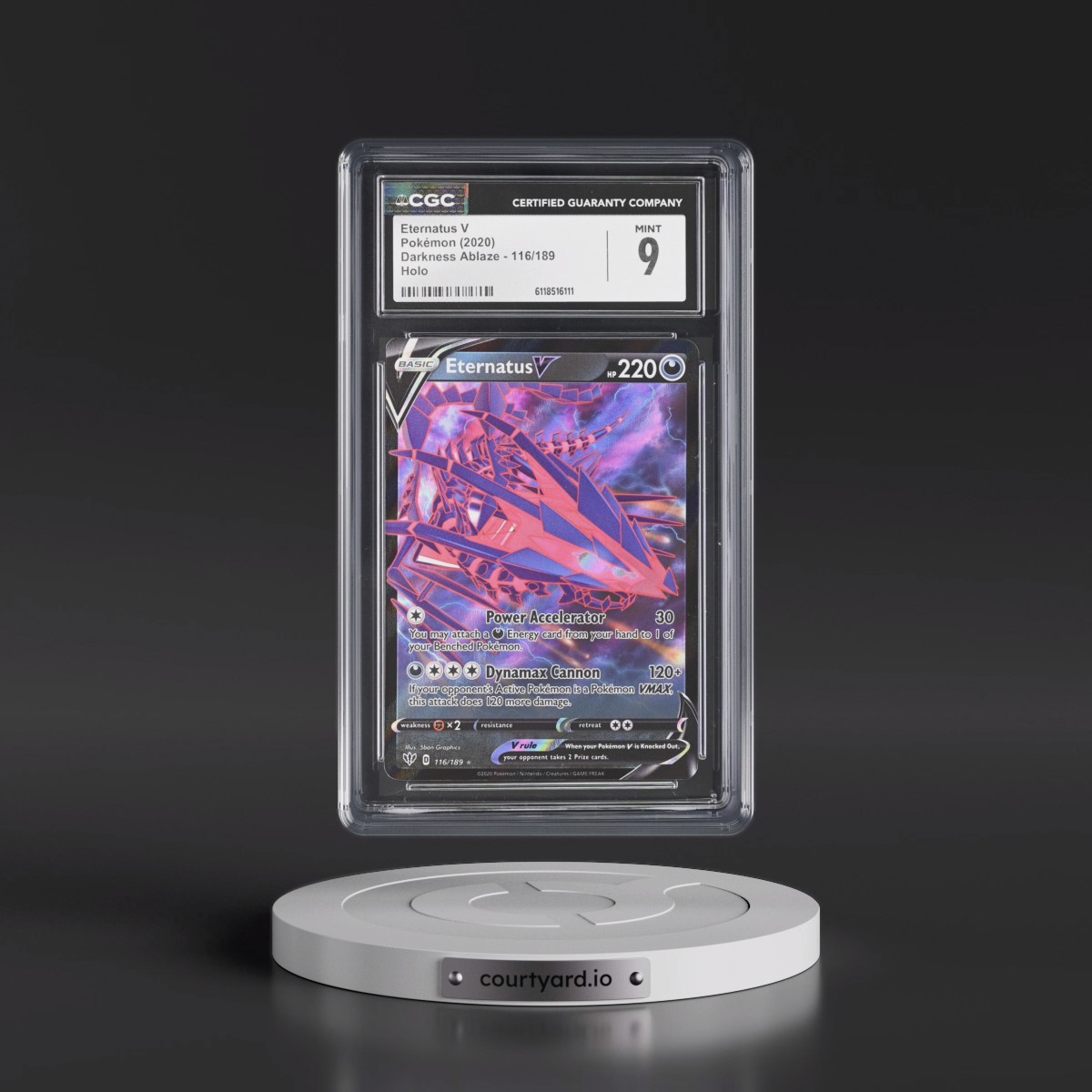 2020 Darkness Ablaze Eternatus V - Holo #116/189 CGC 9