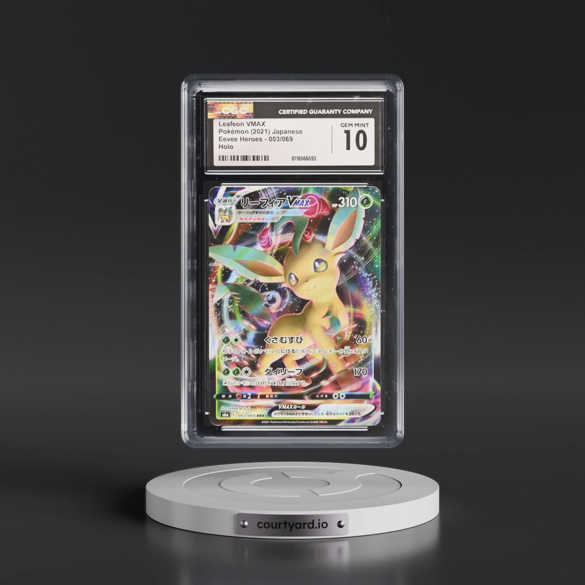 2021 Eevee Heroes #003/069 Leafeon VMAX - Holo (CGC 10 GEM MINT)