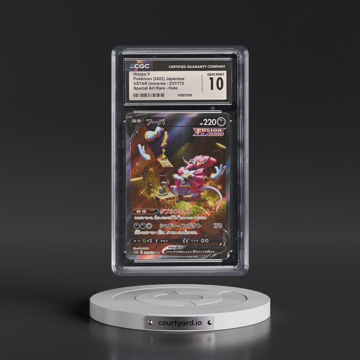 2022 VSTAR Universe #231/172 Hoopa V - Special Art Rare Holo (CGC 10 GEM MINT)