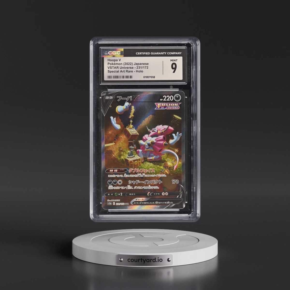 2022 VSTAR Universe #231/172 Hoopa V - Special Art Rare Holo (CGC 9 MINT)