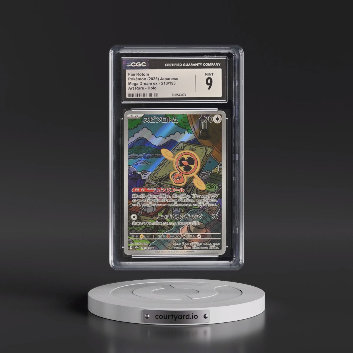 2025 Mega Dream ex - M2a #213/193 Fan Rotom - Art Rare Holo (CGC 9 MINT)